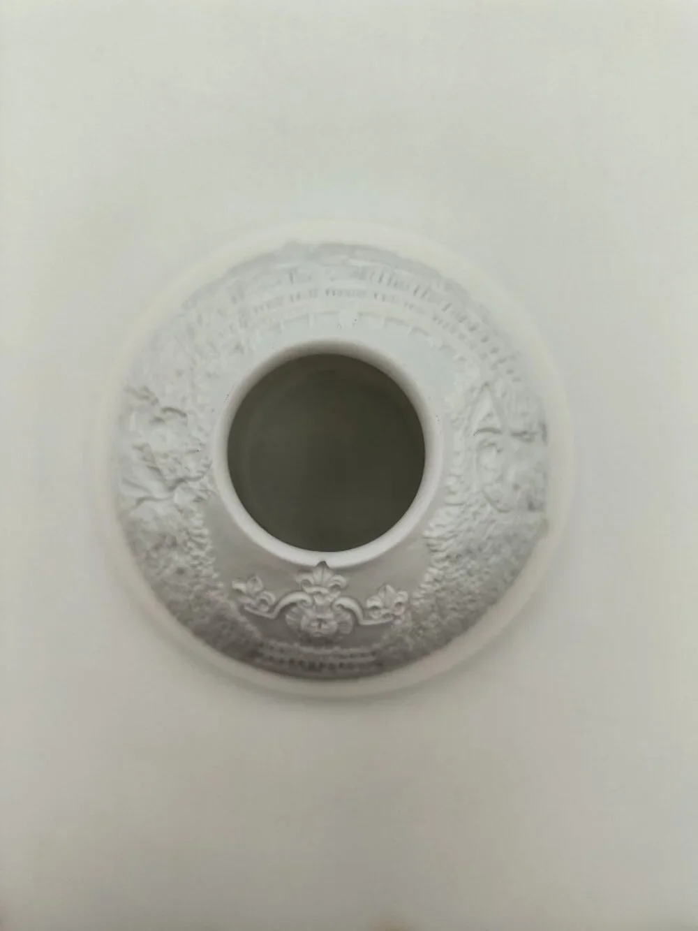 Bernardaud Limoges Porcelain Votive Candle Holder With Intricate Relief Design